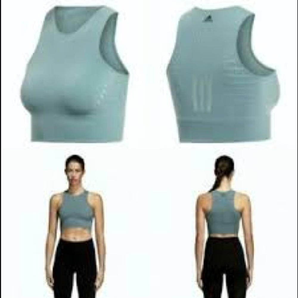 Adidas Wrap Cropped Top Seamless Knit No tag Size S